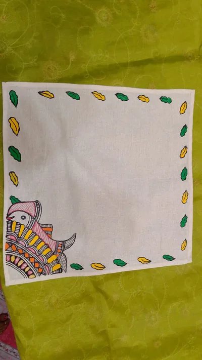 Pure Nepali cotton hanky Mithila panting art 33