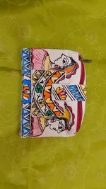 Pure canvas cotton small bag Mithila Panting Art thumbnail