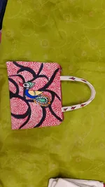 Pure canvas cotton small bag Mithila Panting Art 52 thumb 2