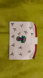 Pure canvas cotton small bag Mithila Panting Art thumb 1