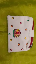 Pure canvas cotton small bag Mithila Panting Art thumb 1